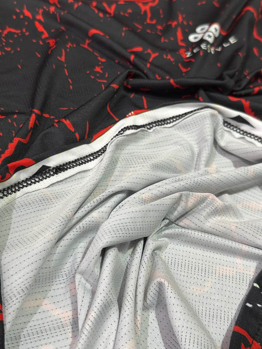 ZEESTYLE Red Black Volt Series T-Shirt
