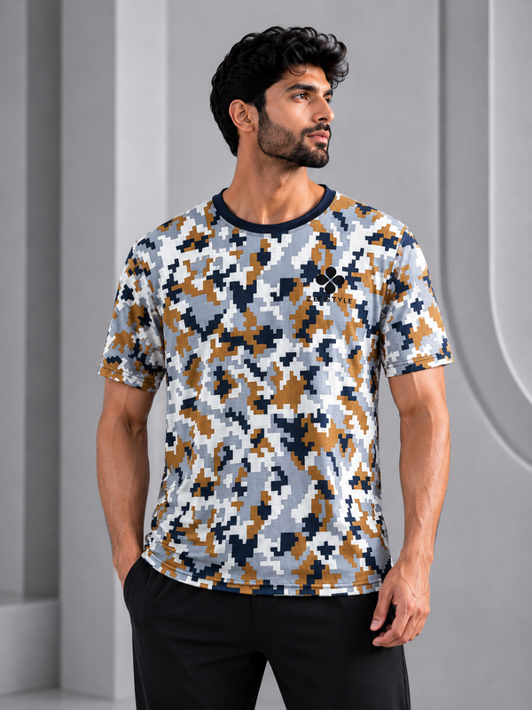 ZEESTYLE Army Desert Activewear Tee