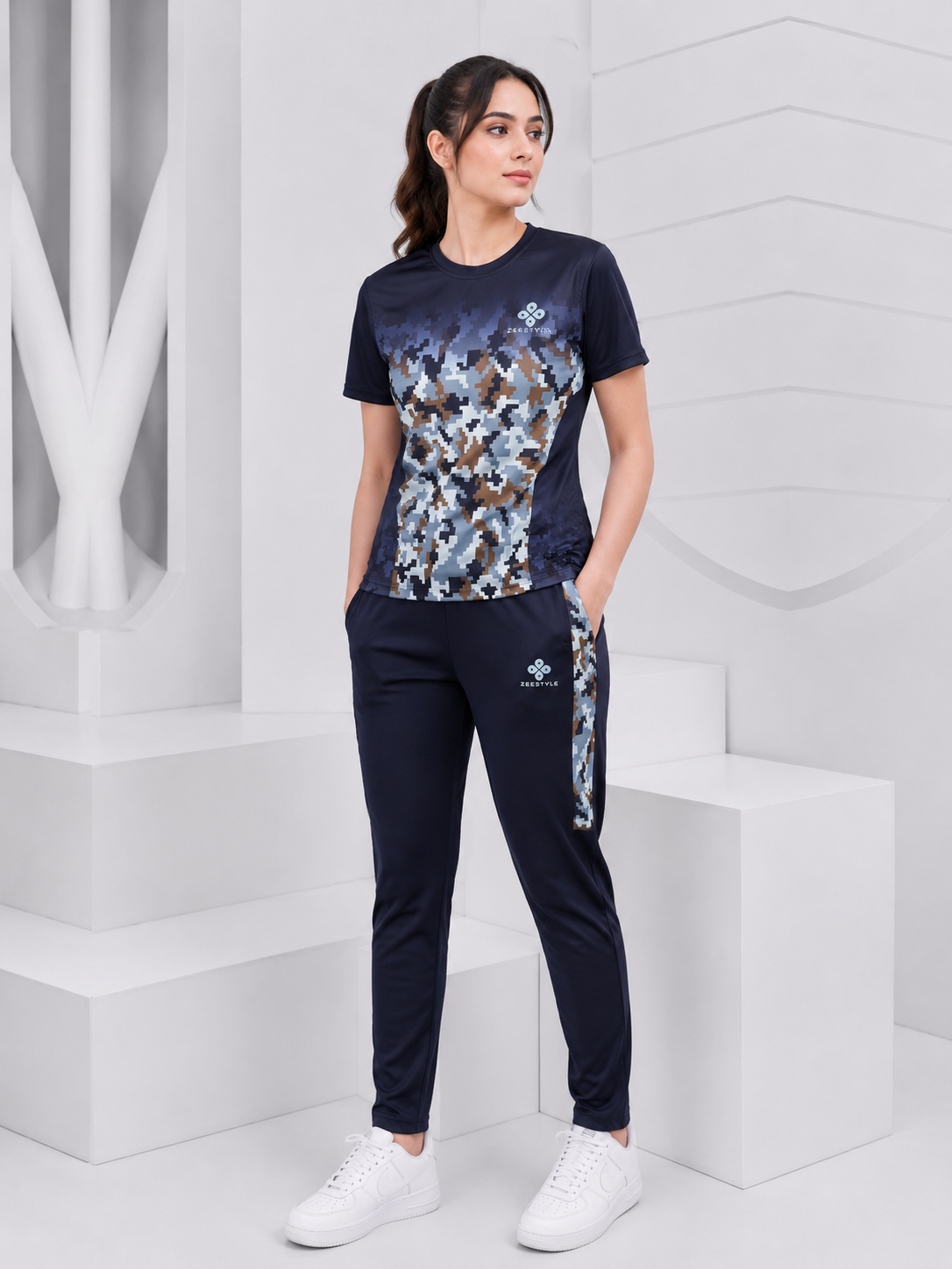 ZEESTYLE ARMY Camo Imported Summer Tracksuit – Women's