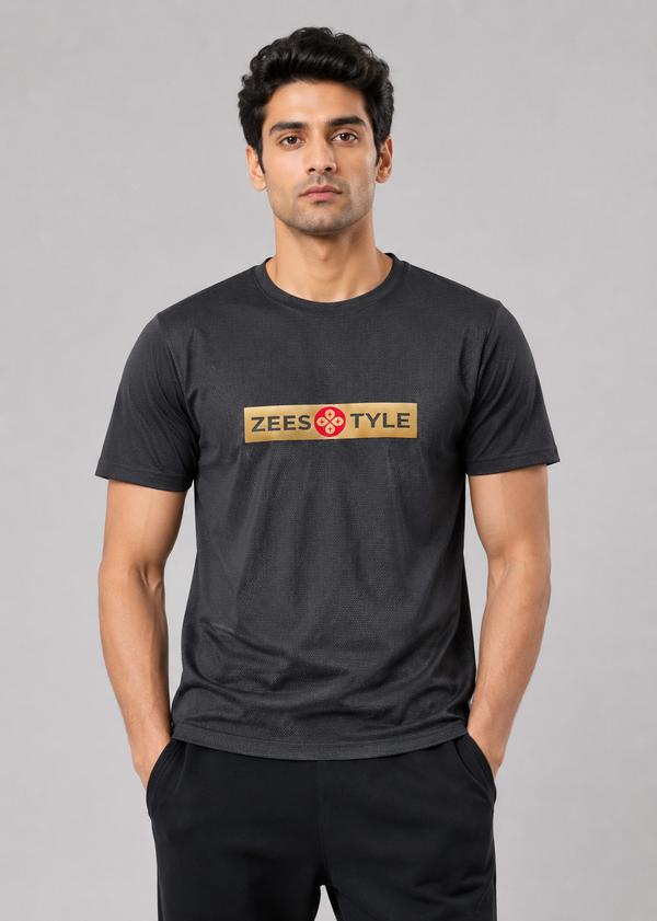 ZEESTYLE Signature Black Gold Imported Tee