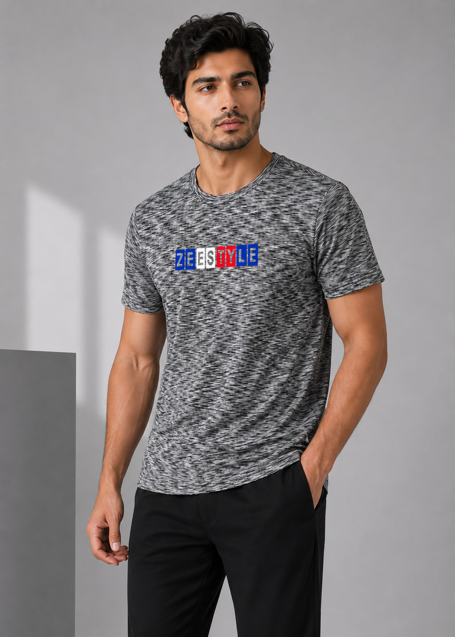 ZEESTYLE Premium Space Grey Imported Tee