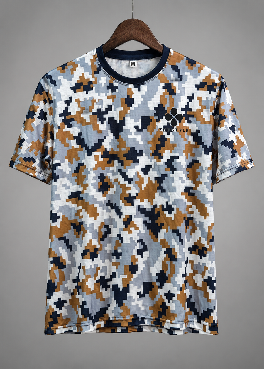 ZEESTYLE Army Desert Activewear Tee