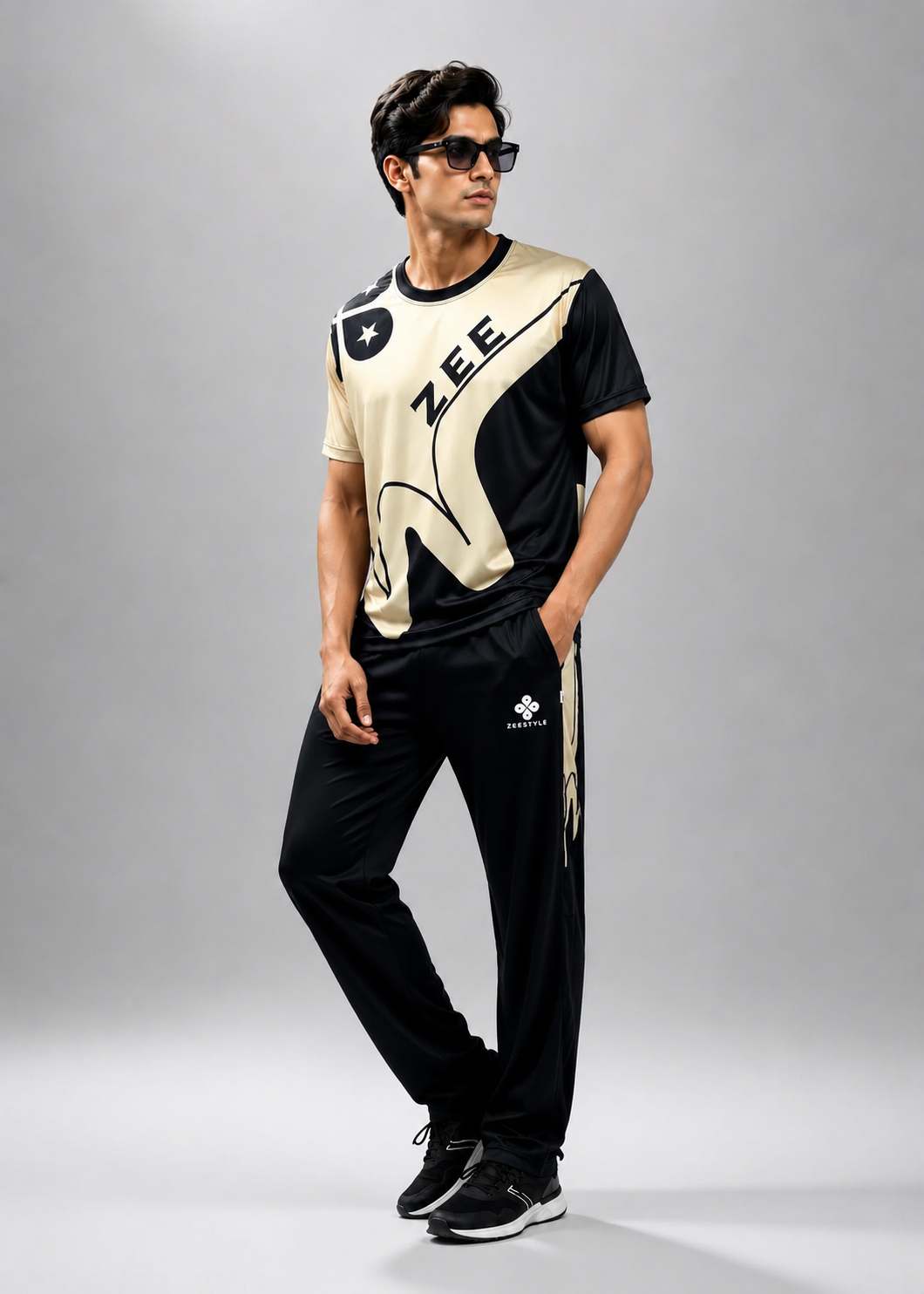 ZEESTYLE Signature Summer Tracksuit – Maroon/Gray