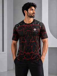 ZEESTYLE Red Black Volt Series T-Shirt