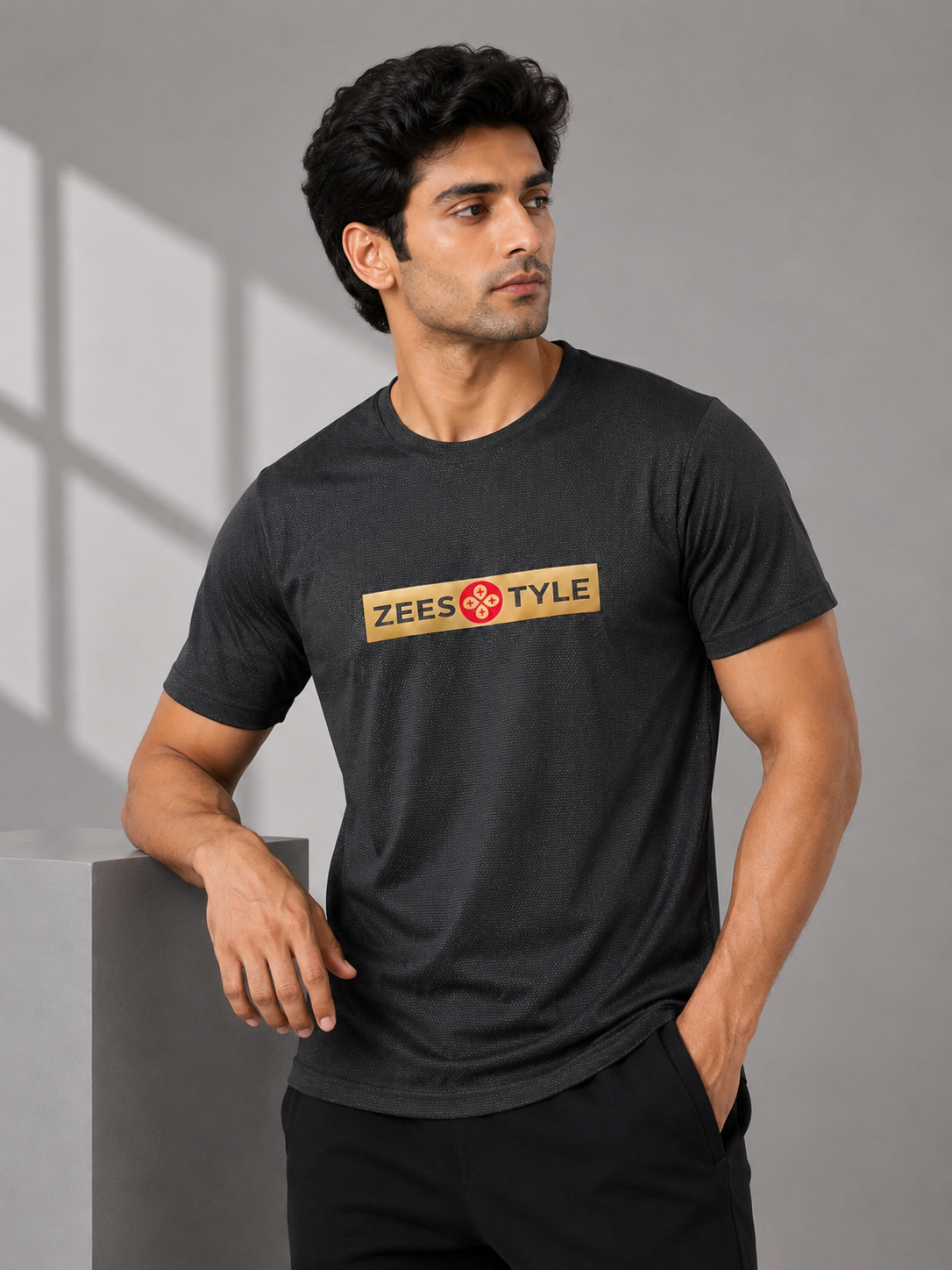 ZEESTYLE Signature Black Gold Imported Tee