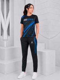ZEESTYLE Volt Green Performance Summer Tracksuit Black/Neon Green – Women's
