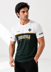 ZEESTYLE MotionFlex Premium Tee – White / Zinc