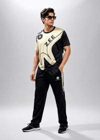 Signature Summer Tracksuit – Beige/Black