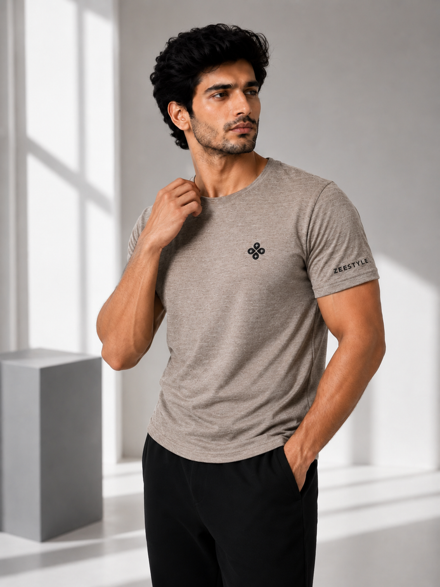 ZEESTYLE Premium Sand Beige Imported Tee
