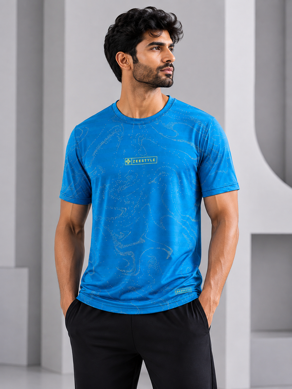 ZEESTYLE Ocean Blue Performance T-Shirt