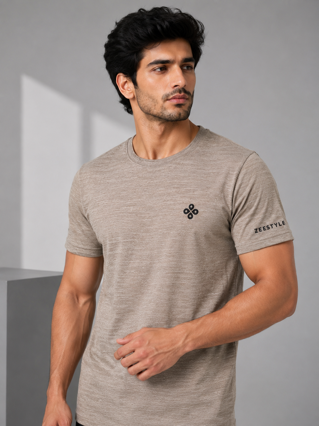 ZEESTYLE Premium Sand Beige Imported Tee