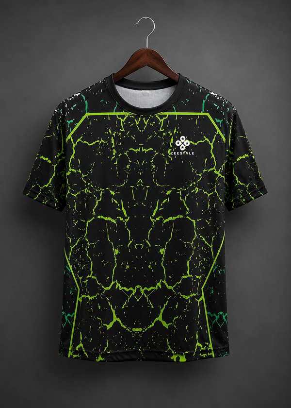 ZEESTYLE Green Black Volt Series T-Shirt