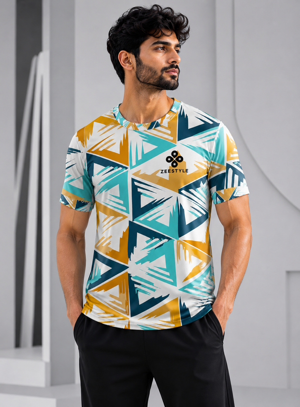 ZEESTYLE Modern Pattern Performance Tee