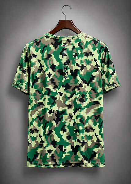 ZEESTYLE Army Green Activewear Tee